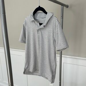 Crewcuts Gray Striped Polo Shirt